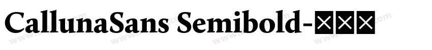 CallunaSans Semibold字体转换